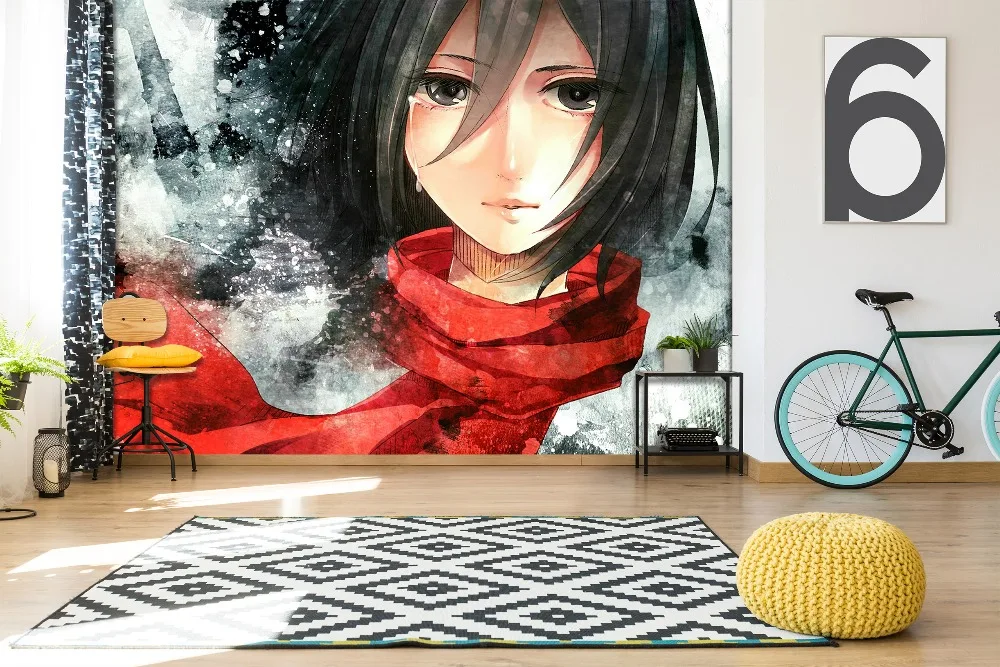 

[Самоклеющиеся] 3D атака на Титанов 88 Япония Аниме настенная бумага настенная печать настенные наклейки