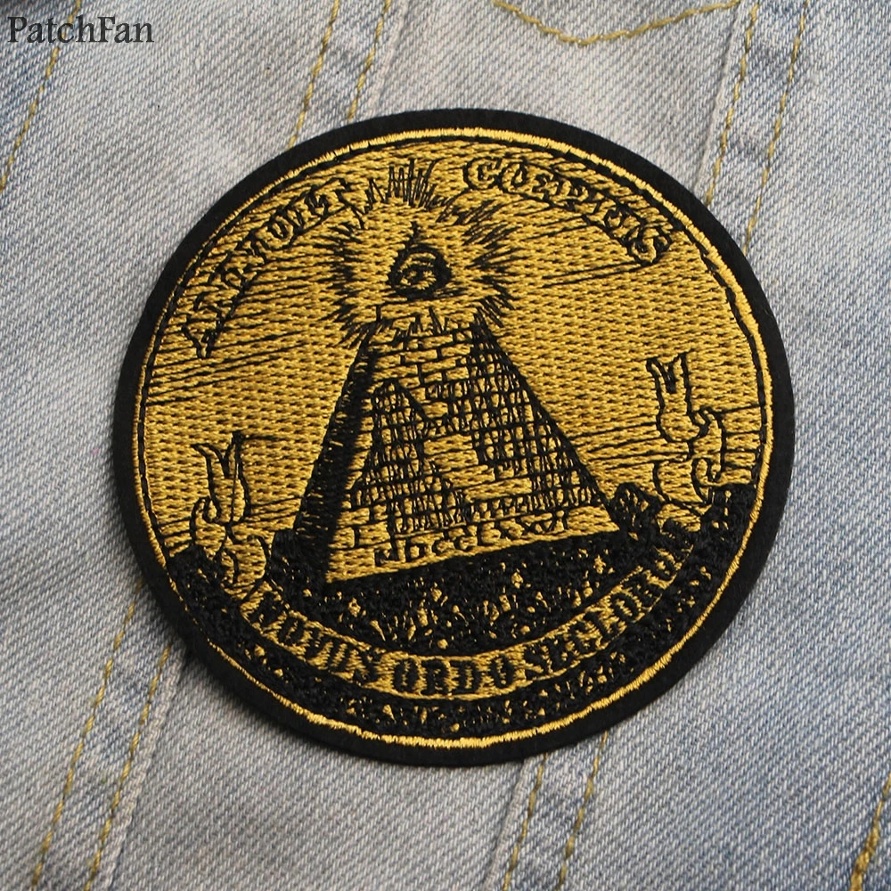 Patchfan Всевидящее Око annuit coeptis Мейсон гладить на футболка одежда вышитые патчи para