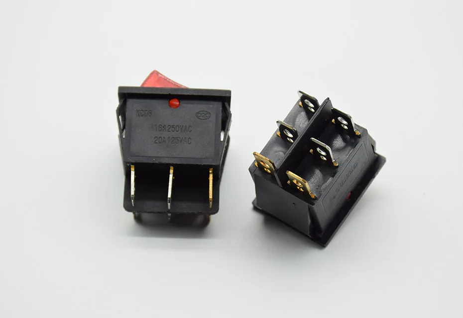 2 шт. KCD8 6PIN 16A 250V 20A 125V двойной светильник перекидной переключатель сделаны в Водонепроницаемый ВКЛ-ВЫКЛ KCD6 лодка Мощность переключатель