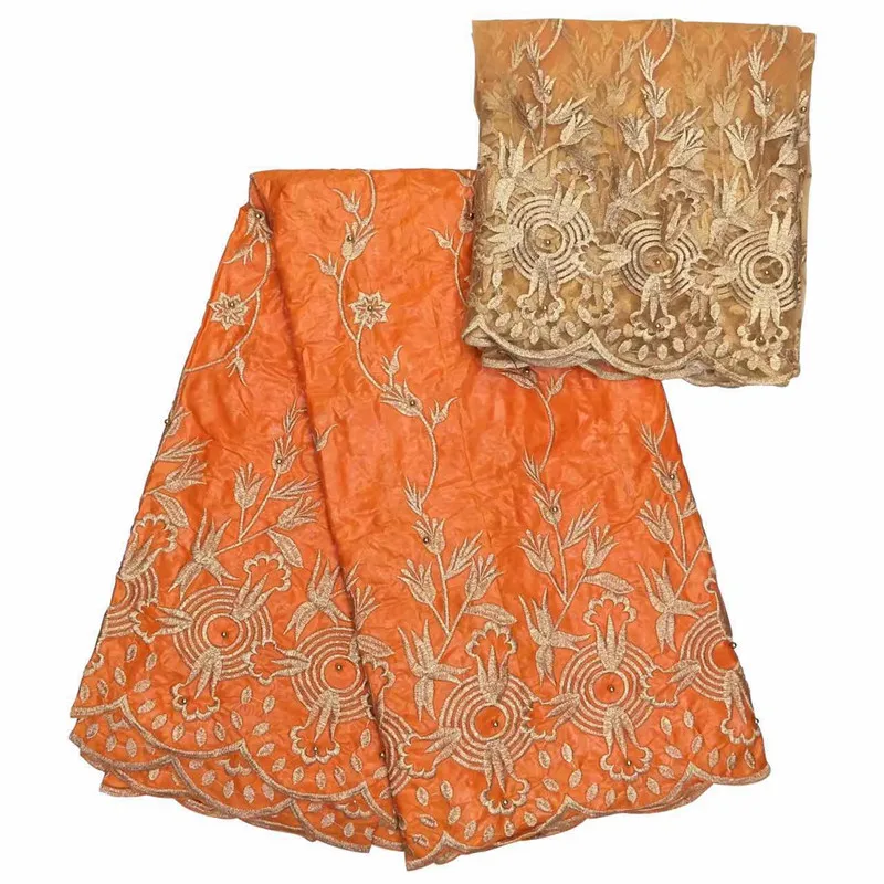 Фуксия розовый Африканский Базен Getzner парча ткань с бусинами Дамаск Shadda морская