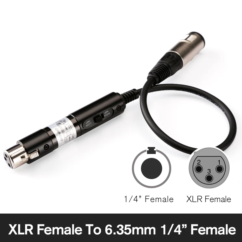 Soundking Pro преобразователь импеданса XLR до 6 35 Женский аудио кабель Высокое и низкое