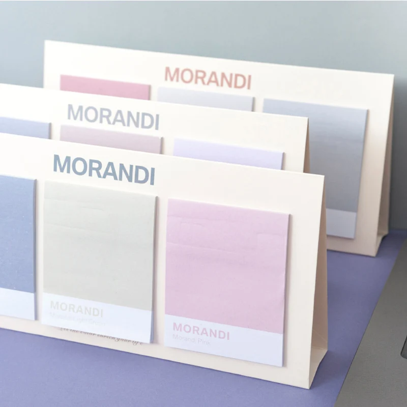 60 листов Kawaii Morandi блокноты для записей милые пейзажные Липкие заметки креативные