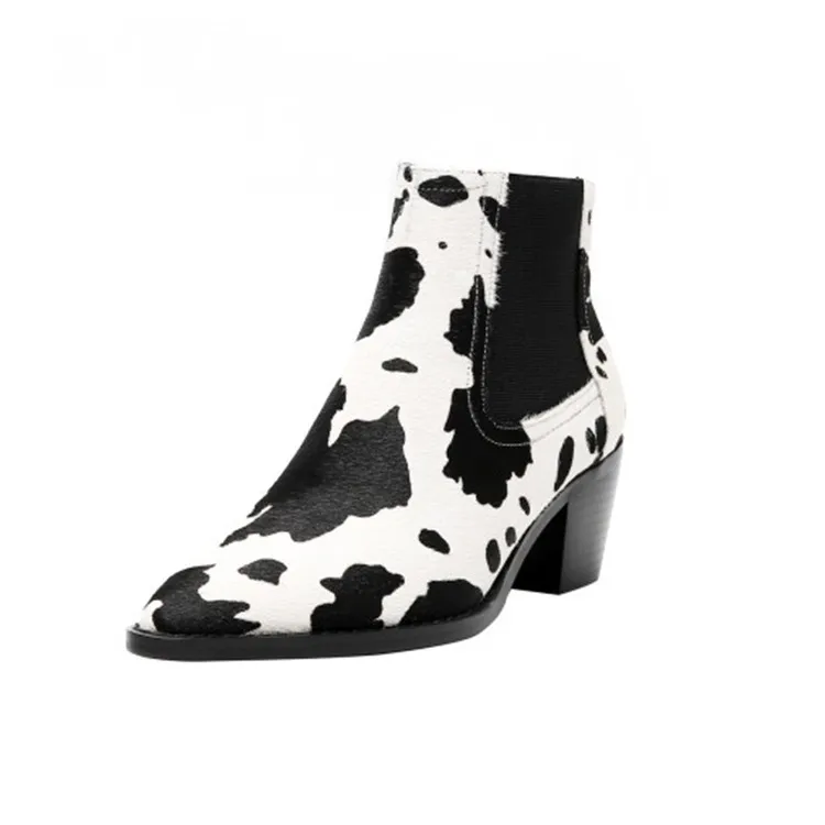 MLJUESE/женские ботильоны из конского волоса Цвет Черный Зимние короткие плюшевые