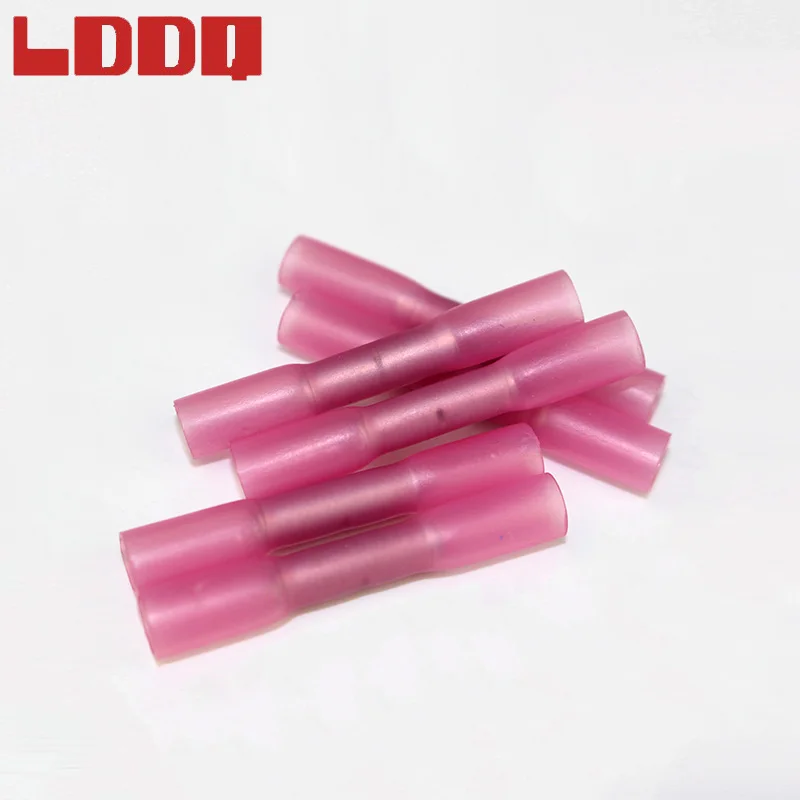 Высококачественные красные термоусадочные стыковые обжимные клеммы LDDQ 100 шт.