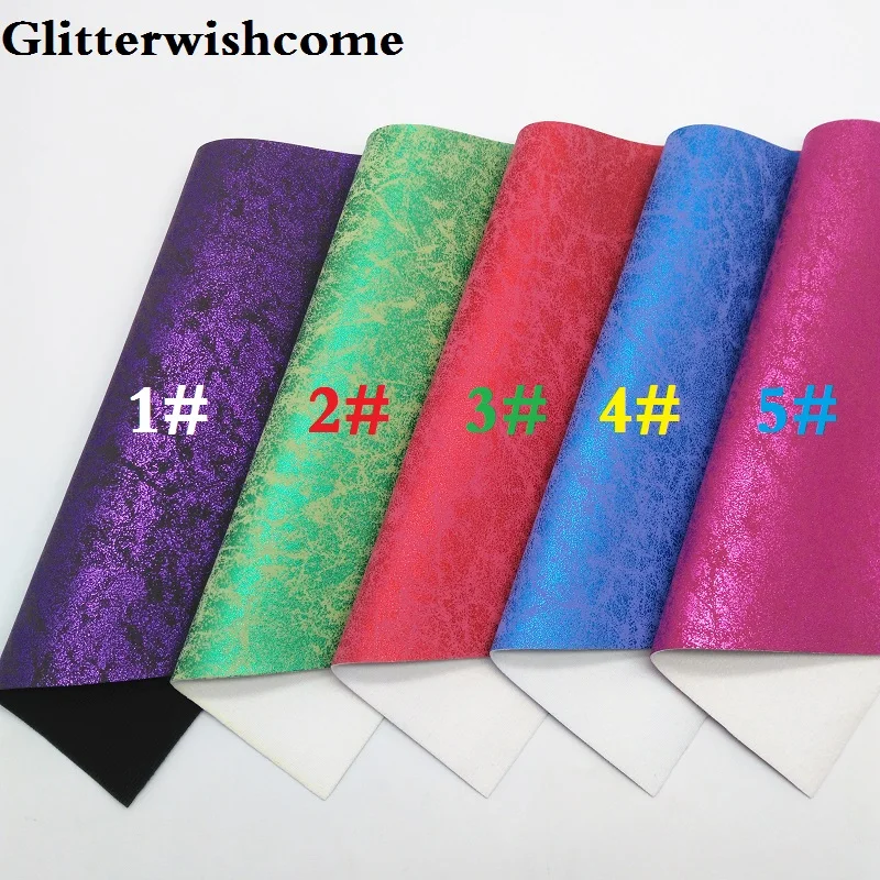Glitterwishcome 21X29 см A4 размер винил для бантов металлическая кожа Fabirc искусственная кожа листы для бантов, GM156A