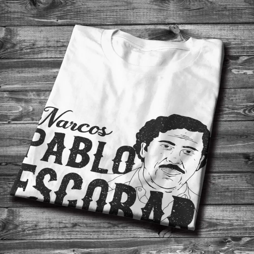 Мягкий тонкий человек плата о Пломо Pablo Escobar Удобная футболка с принтом хлопковая