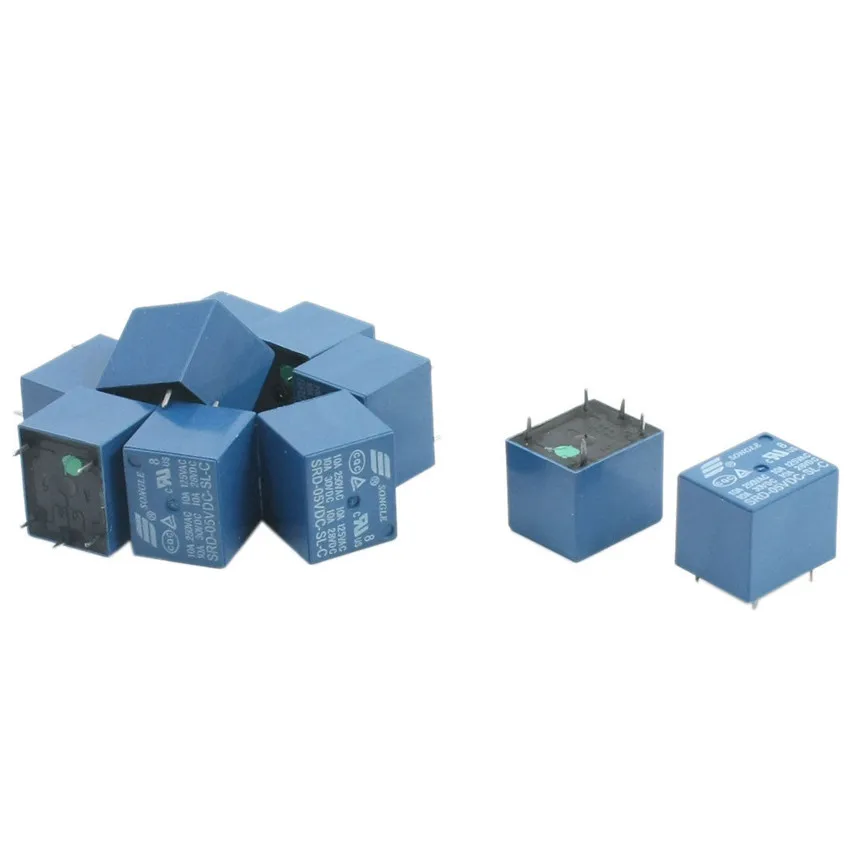 100X SRD 05VDC SL C 5 контактов SONGLE Power Relay 5V DC SPDT PCB Type|relay control|pcb penpcb dc converter |