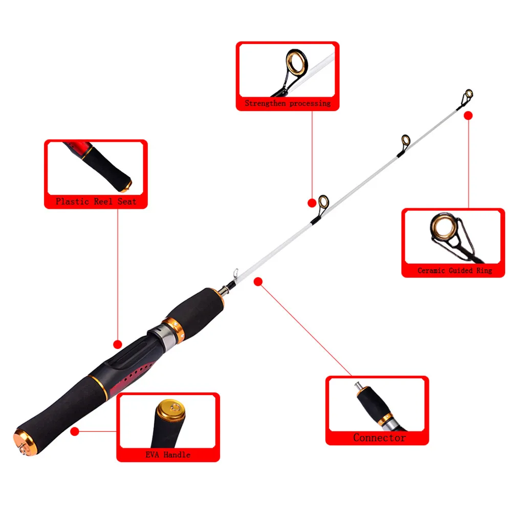 Frederick 2019 TOP Carbon Fiber Fishing Rod Travel Spinning Lure Sea Saltwater Pole Black 1.9 | Спорт и развлечения