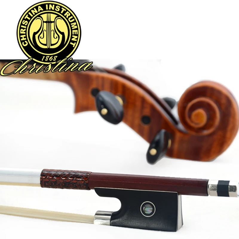 Высокое качество Кристина скрипка Бант G01 Пастельное дерево чистый белый конь 1/8