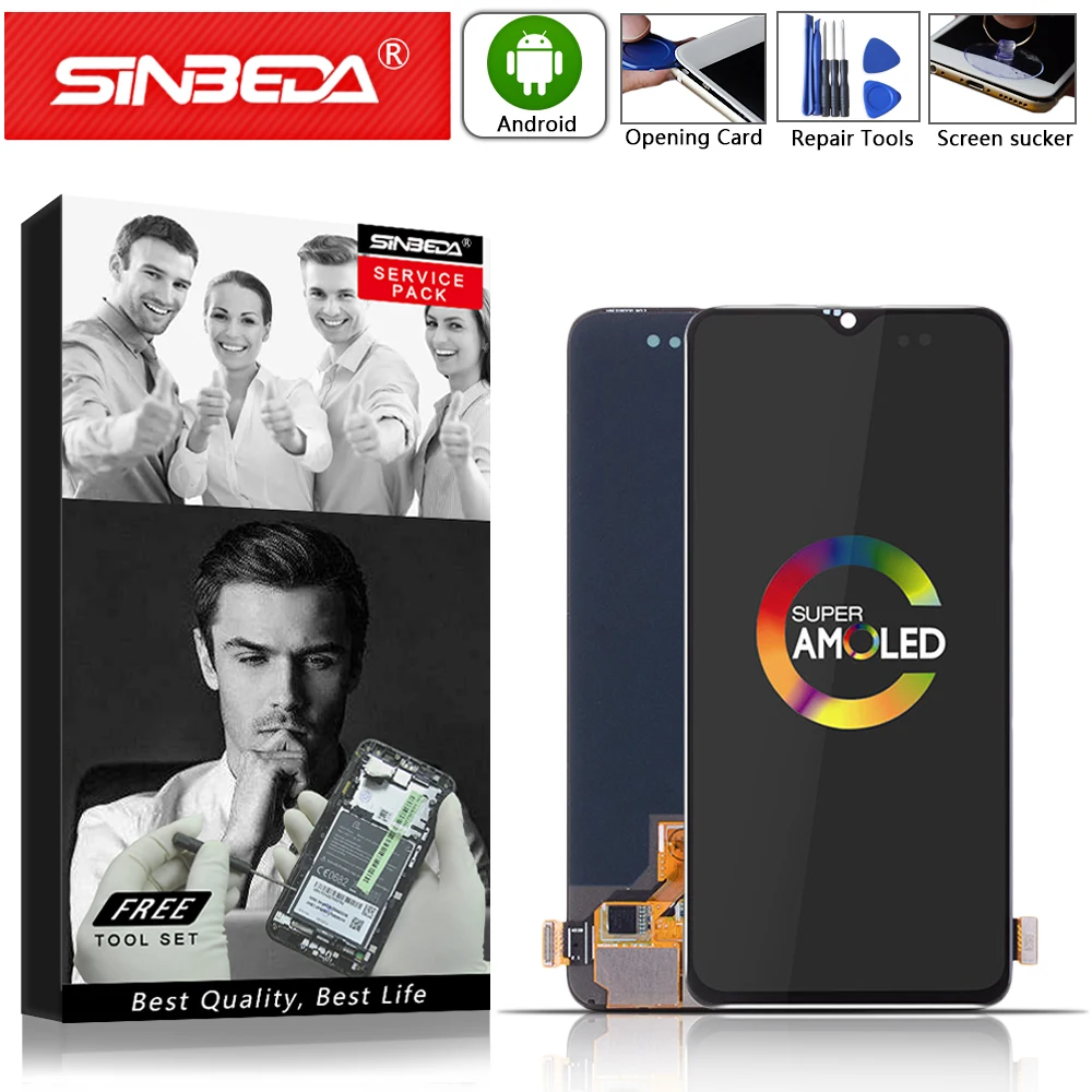 Супер AMOLED 6 41 &quotоригинал для OnePlus 6T 1080x2340 ЖК дисплей сенсорный экран с рамкой