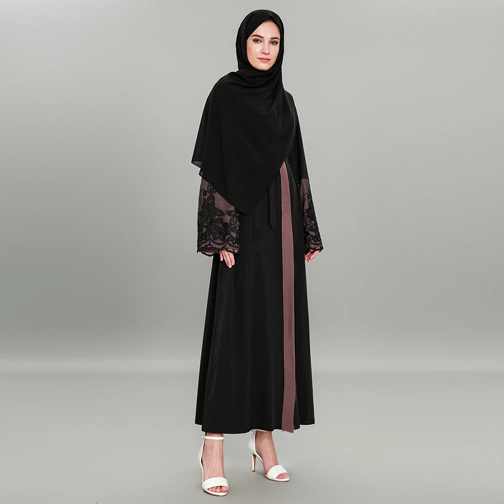 Европа и Ближний Восток Новые мусульманские кружева шить галстук кардиган