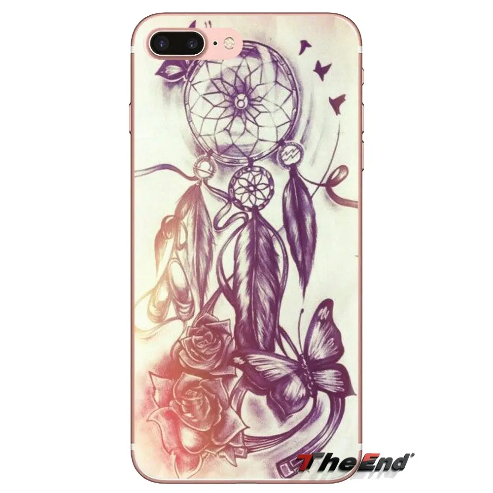 Прозрачный мягкий чехол для iPod Touch Apple iPhone 4 4S 5 5S SE 5C 6 6S 7 8 X XR XS Plus MAX Dream Catcher с перьями