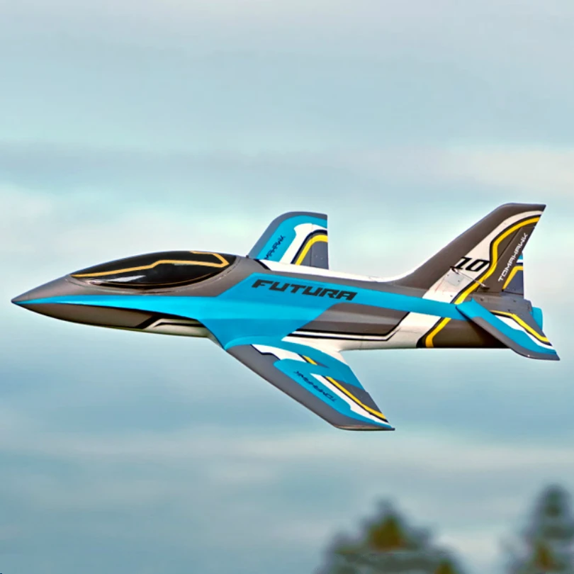 Радиоуправляемый самолет FMS 80 мм воздуховод EDF Jet Futura V2 с гироскопом контроллером
