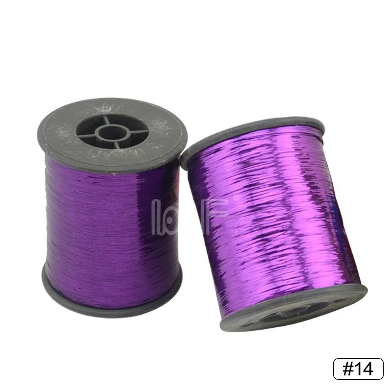 14 purple LOOF 1 рулон, хит, 16 цветов, 2000 м(78740 дюйма)/рулон, цветные блестки для волос для косплея, наращивание волос - Цвет: 14 purple