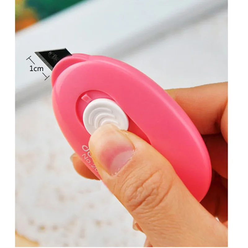 3 шт. милый Одноцветный Мини Портативный нож для резки бумаги лезвие бритвы