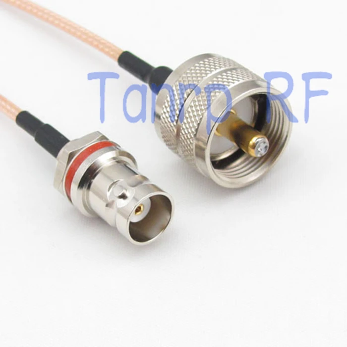 

10pcs 15CM Pigtail coaxial jumper cable RG316 extension cord 6inch mini BNC female nut bulkhead to UHF male RF adapter connector