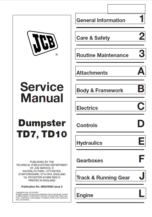 Инструкции сервис JCB 2019 PDF|ПО| |