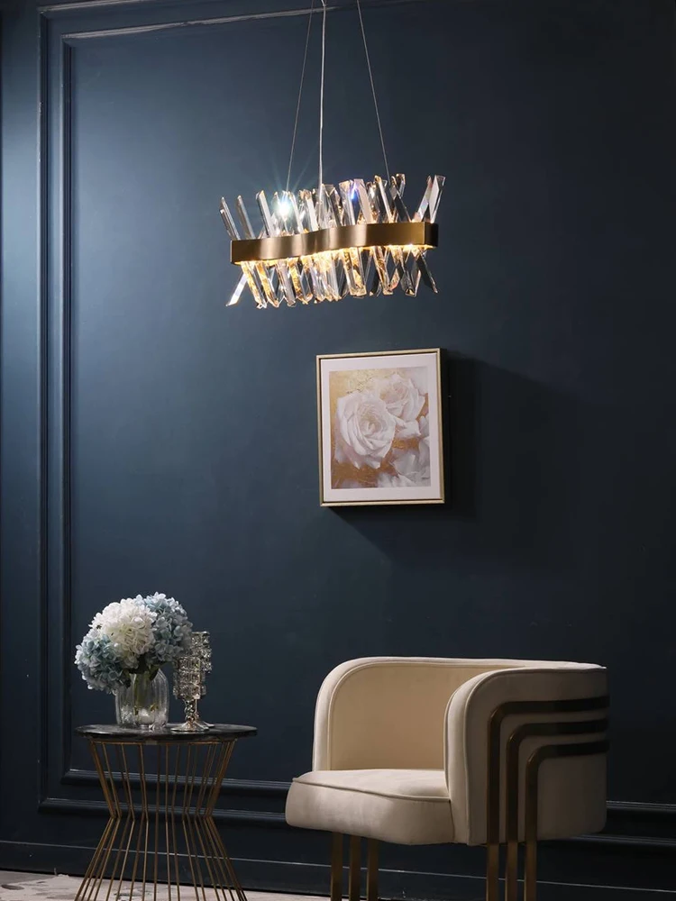 

Постмодерн светильник, роскошная хрустальная люстра для ресторана, простой бар, гостиная, столовая, роскошная индивидуальная светодиодная ...