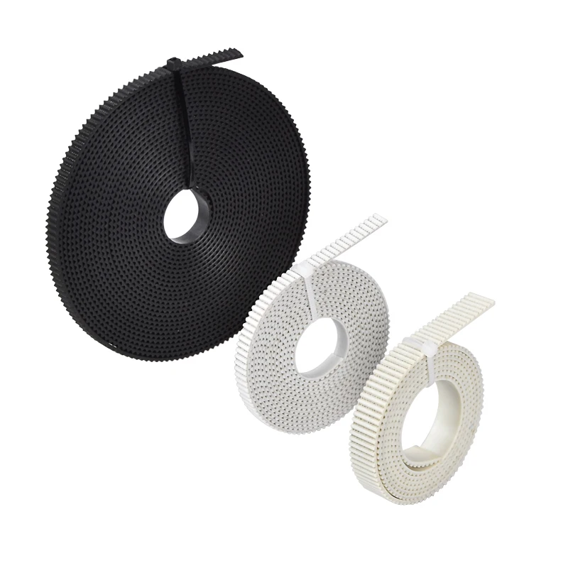 

2/5M PU with Steel Core GT2 Belt Width 6/10mm Timing belt White Black PU open ended belt Pitch 2mm Pulley 3D Printer parts
