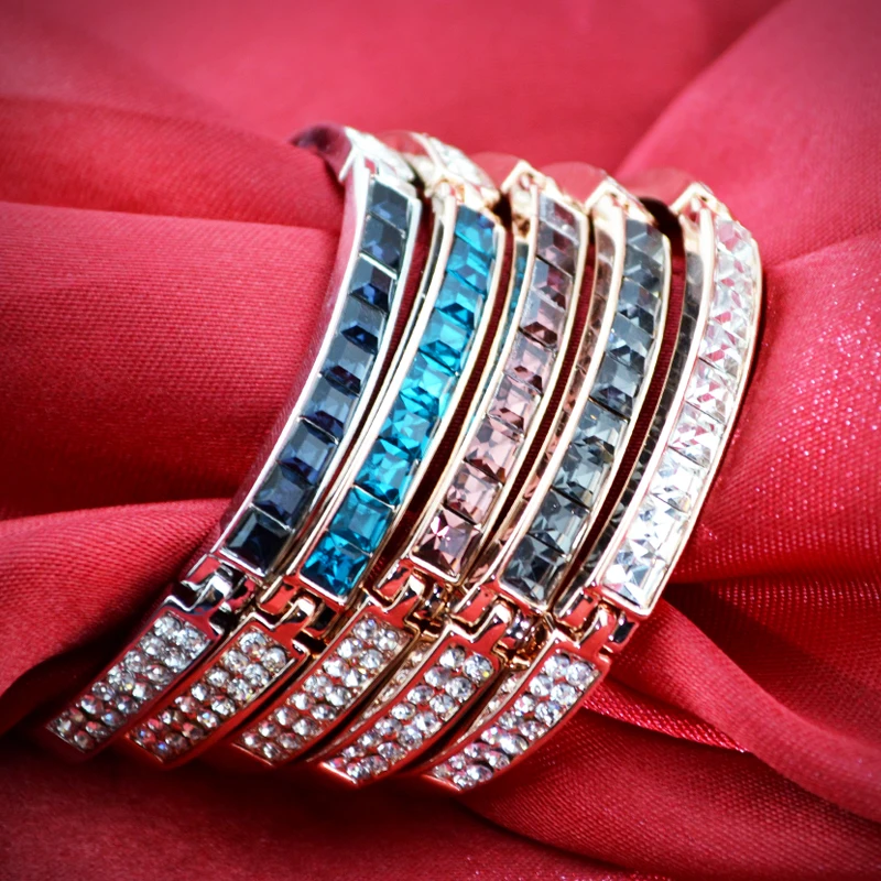 Zhen Tomomi Chic Geometric Crystal Sweet Unique Artful Personality Elegant Dignified Lady Style Fashion Women Bracelets Bangles | Украшения