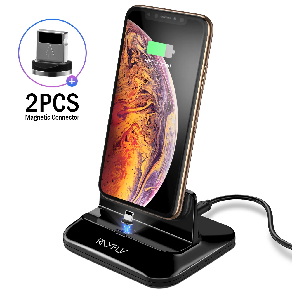 RAXFLY 3 в 1 магнитное зарядное устройство для телефона для Apple iPhone настольное USB C зарядное устройство для телефона Micro usb type C быстрая подставка с подзарядкой