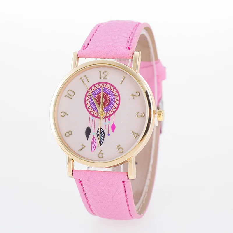 Часы наручные женские кварцевые модные повседневные с кожаным ремешком подарок