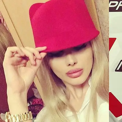 Новая зимняя Модная женская шапка дьявола Милая шерстяная шляпа-котелок котенок