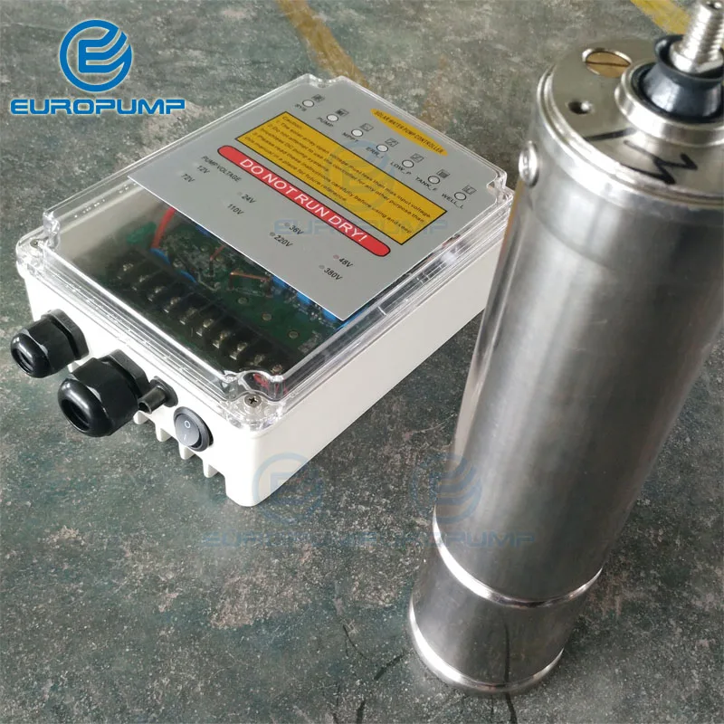 Модель EUROPUMP (3EPS1.5/80 D24/210) 24 вольт 80 м подъемный глубоководный погружной водяной