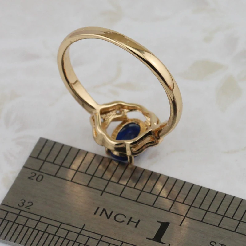 SIZE7 Magic Классическая приятно фиолетовый драгоценными камнями кольца желтый