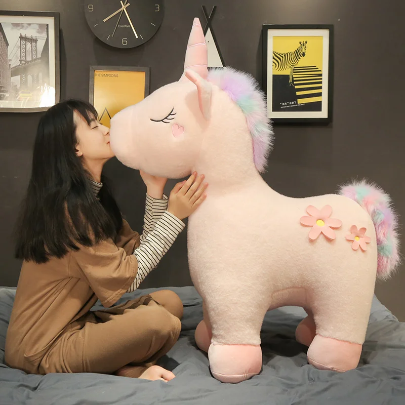 35-60 см чучело Детские Куклы Kawaii мультяшный Радужный Единорог плюшевые игрушки дети подарок игрушки для детей подарок на день рождения