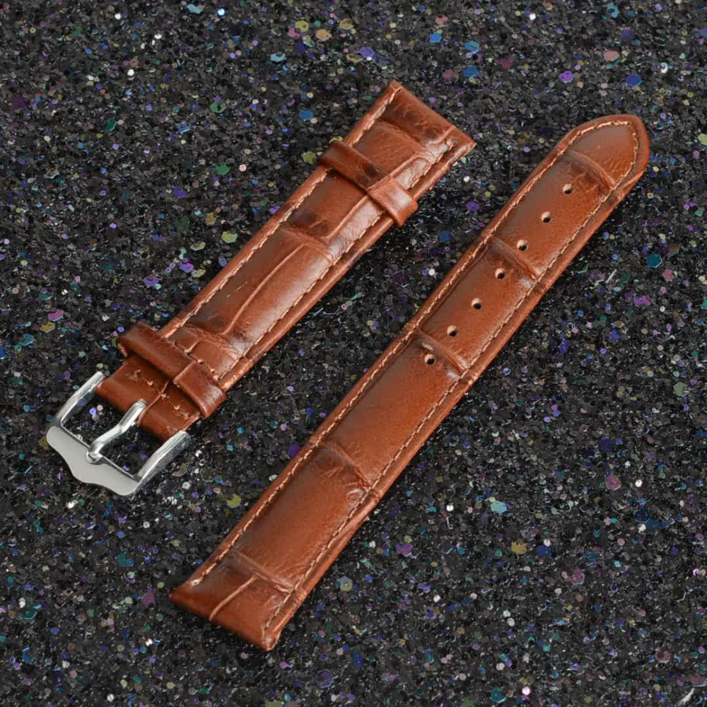18 мм унисекс ремешок для часов из натуральной кожи коричневый модель 1|replacement