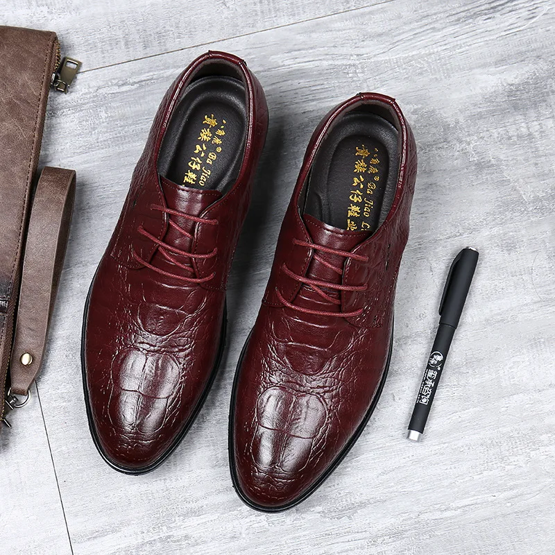 Классические формальные классические мужские туфли оксфорды из искусственной