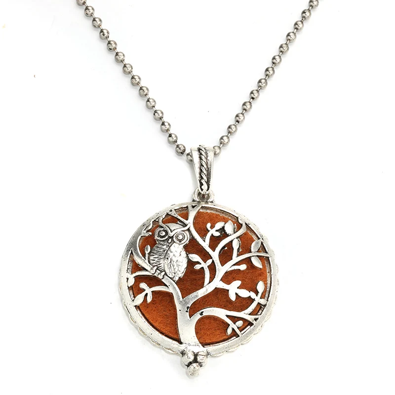 

MODKISR Wholesale 30mm Tree Of Life Hot Magnetic Aromatherapy Diffuser Jewelry Charm Locket Pendant Essential Oil Scent Necklace