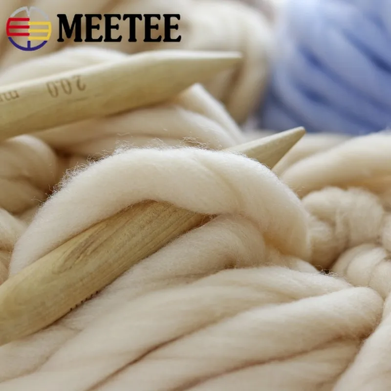 Meetee 1 рулон супер толщина пряжа шерсть для ручного вязания ровинг одеяло шляпа