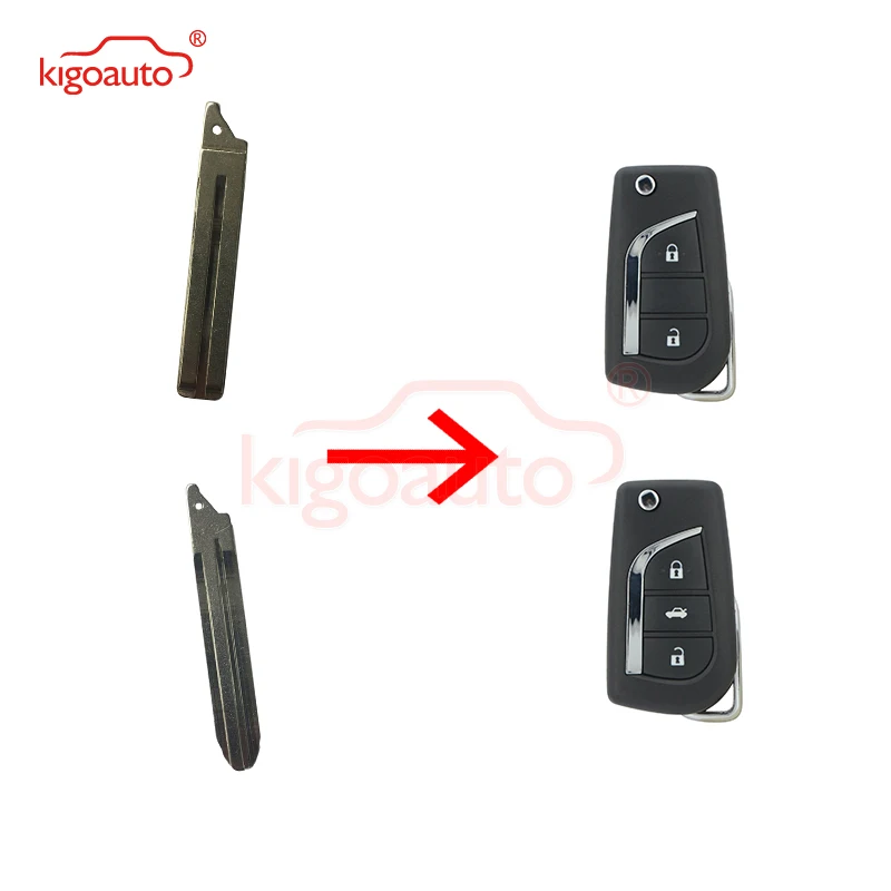 KIGOAUTO 5 шт. для Toyota Corolla замена флип Floding дистанционного ключа автомобиля TOY43 TOY48 2012 2013