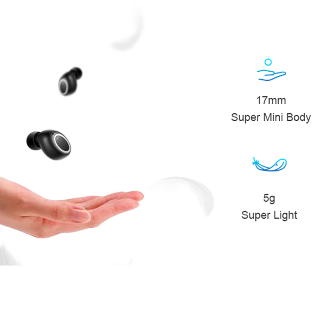 TWS Mini Dual V5.0 Bluetooth наушники настоящие беспроводные гарнитуры 3D стерео звук наушники двойной микрофон с зарядным устройством