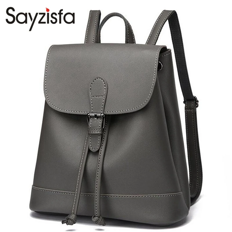 Sayzisfa Фирменная Новинка Для женщин Рюкзаки кожа студент Школьные ранцы для