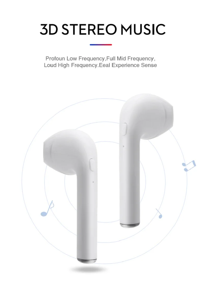 I7s TWS Earp беспроводные Bluetooth наушники спортивные стерео наушники Bluetooth гарнитура с зарядным устройством для всех смартфонов Auriculares