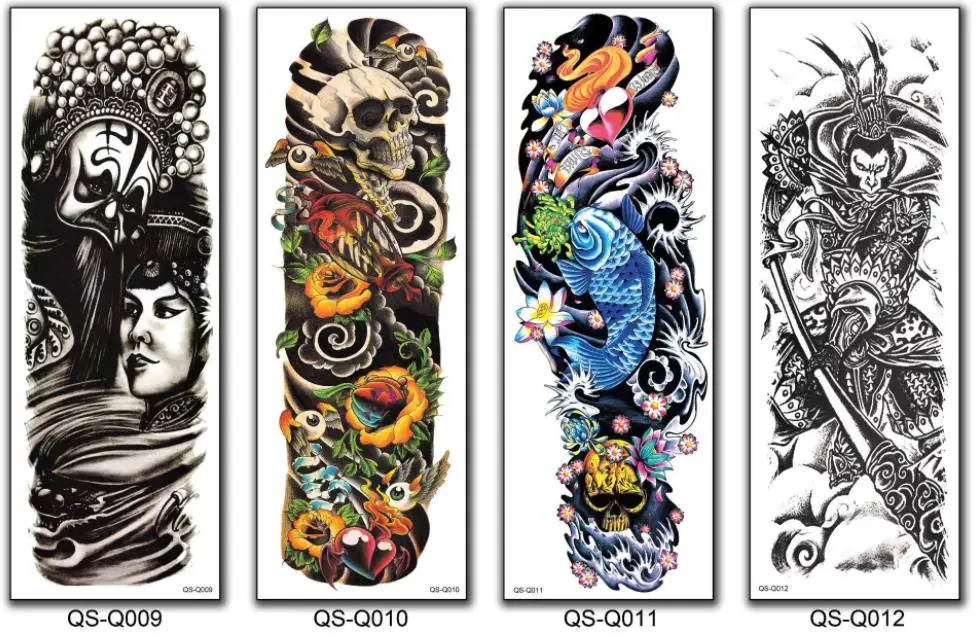 58 стиль большая рука рукав Татуировка непромокаемая временная татуировка