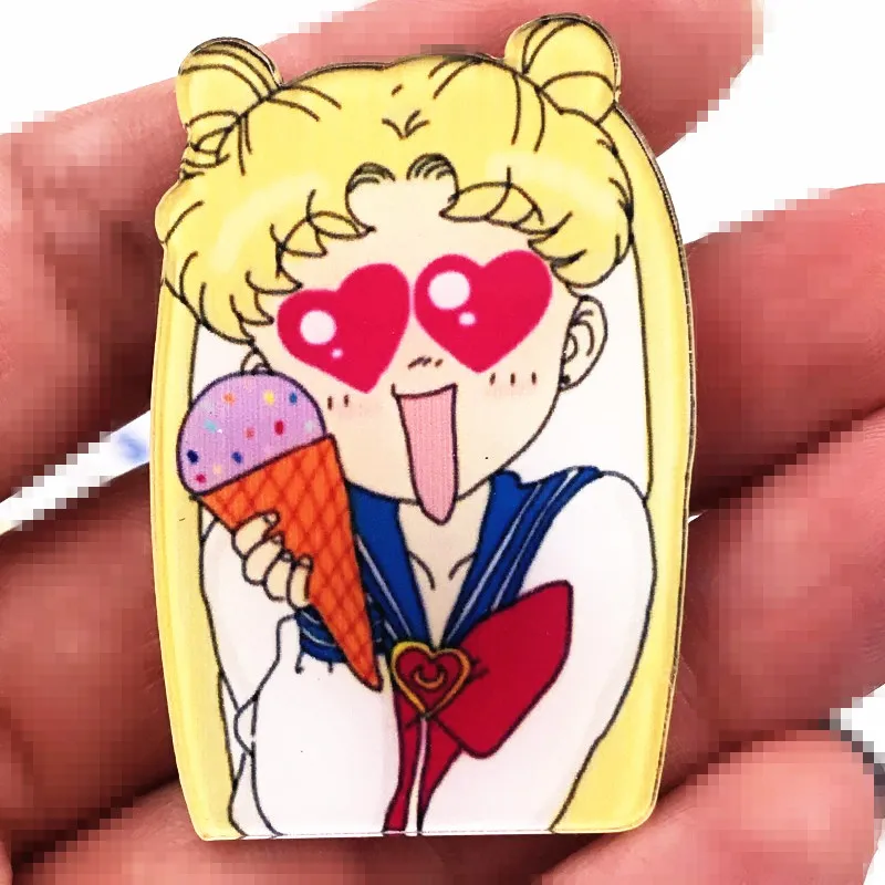 1 шт. Новое поступление значок Сейлор Мун для детской одежды аксессуары акриловые