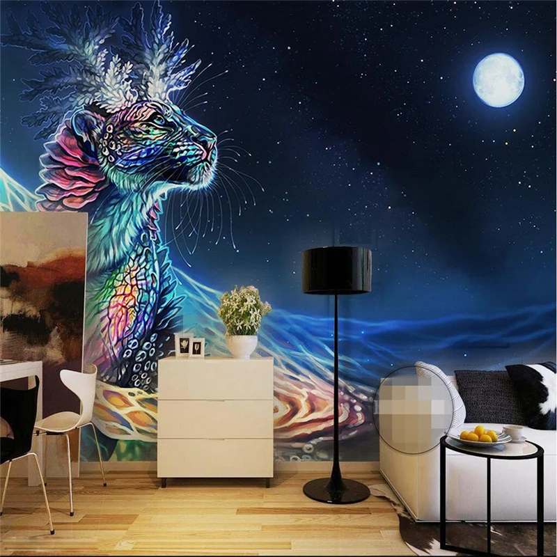 Настенные наклейки фэнтези красота дракон ночная звезда луна облака детские