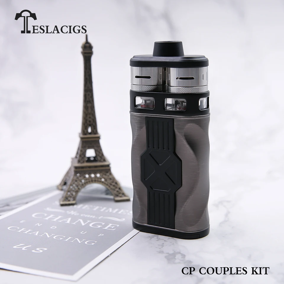 Оригинал Тесла CP пары комплект Двойной rdta Tank испаритель Vape TC TCR Electronice сигареты