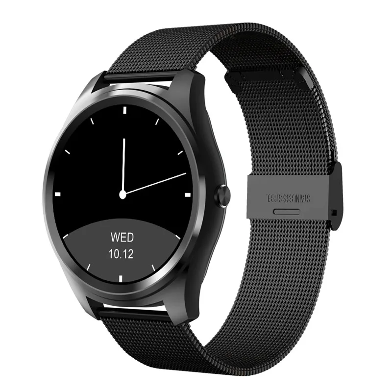 black steel Diggro DI03 Смарт часы сообщение Push MTK2502C IP67 водонепроницаемый монитор сердечного ритма дистанционное управление камера Smartwatch IOS Android - Цвет: black steel
