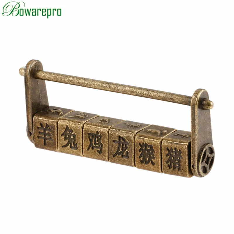 Висячий замок bowarepro в старинном стиле для шкафа с надписью и паролем висячий