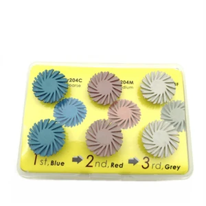 6 шт.компл. зубная композитная смола, набор для полировки дисков, спиральная Гибкая щетка, боры, Стоматологические принадлежности, набор абразивных инструментов для отбеливания зубов