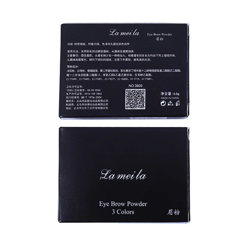 3Color Eyebrow Powder Palette Eyebrow Tatoo Cosmetic Eye Brow Enhancer Waterproof Makeup Eye Shadow with Brush Mirror Box TSLM1