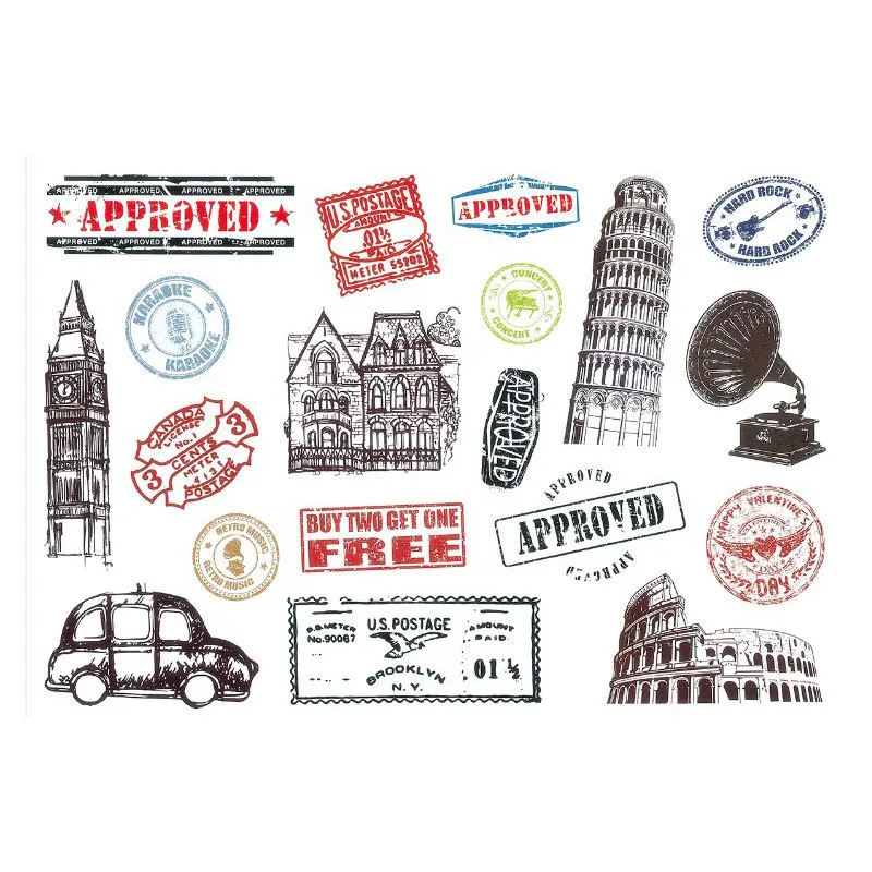 Большой 13 шт. самоклеющиеся чемодан Детский граффити Box наклейки милый