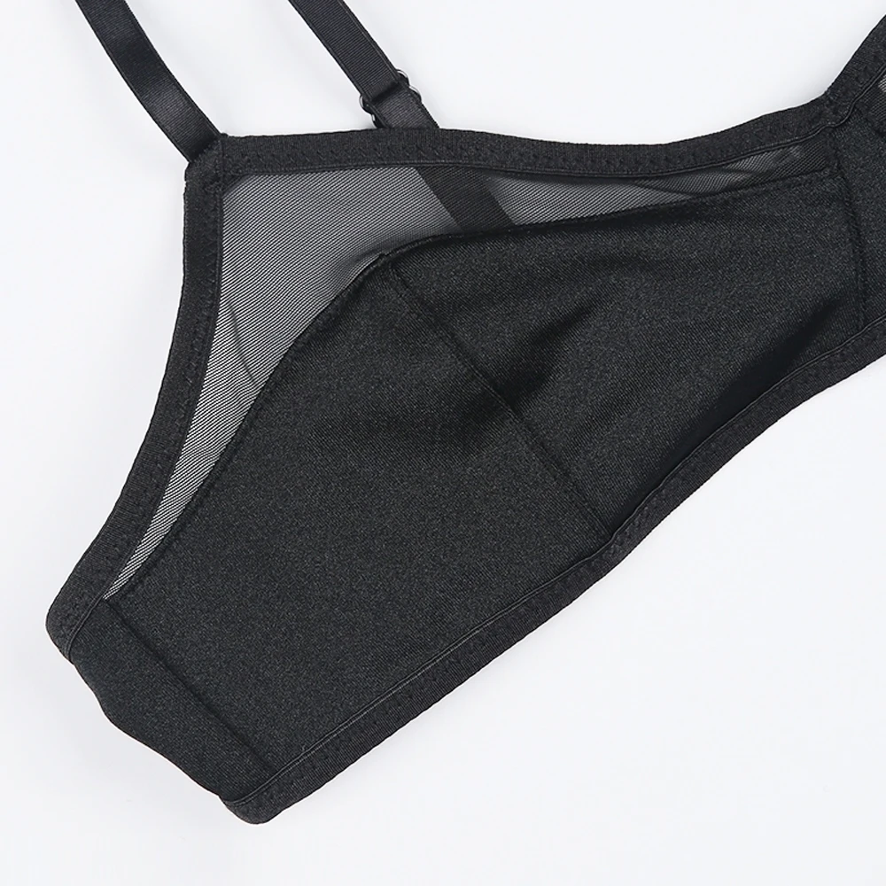 Женский кружевной бюстгальтер Missomo широкий Шелковый Бюстгалтер с пуш апом и