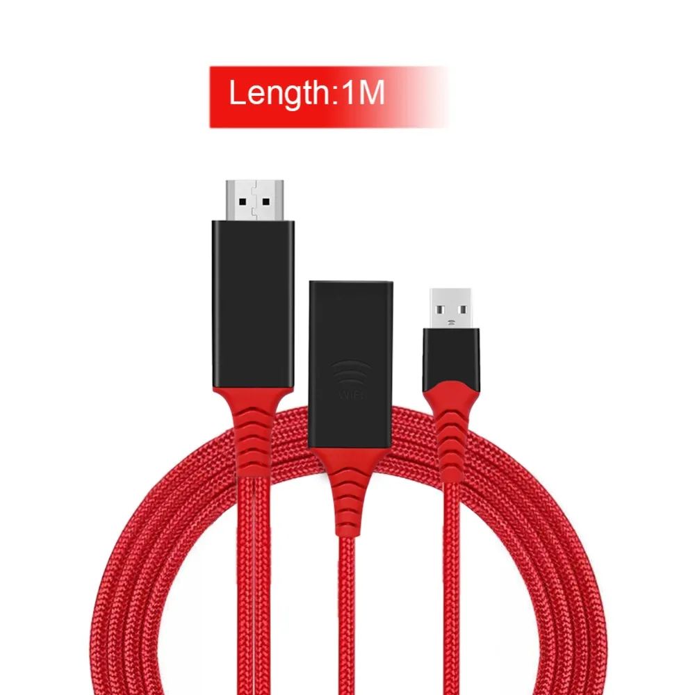 2 в 1 литой 1080P телефон к HDTV кабель проводной + беспроводной WIFI Дисплей ключ HDMI