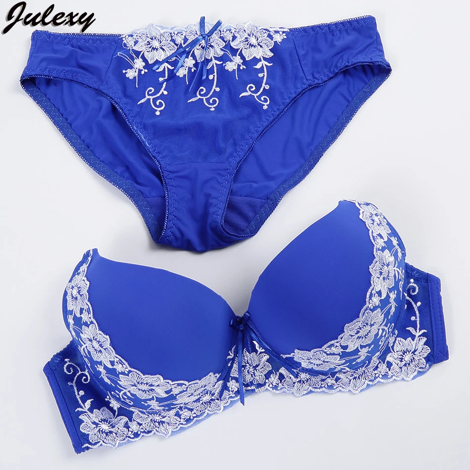 Julexy Роскошная вышивка BCD большими чашечками размера плюс Для женщин бюстгальтер